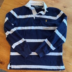 Polo Ralph Lauren Navy and White Striped  polo